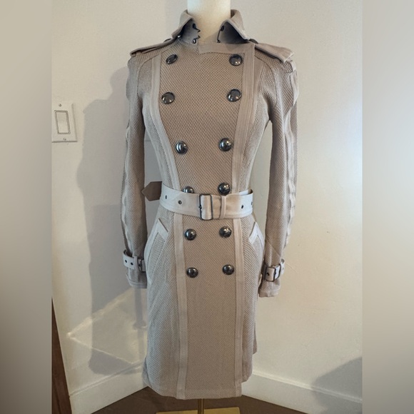 Burberry London viscose and rose pale pink trench coat size 4 - Picture 11 of 13